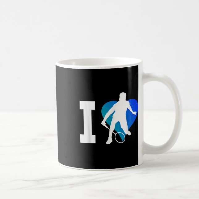 Badminton Player Squash Mens Shuttle Badminton  Kaffemugg (Höger)