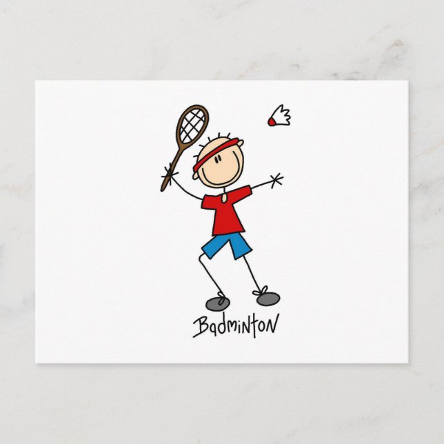 Badminton Player T-shirts och presenter Vykort (Framsida)