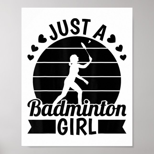 Badminton Player Team - Shuttle bara a Badminton G Poster (Framsidan)