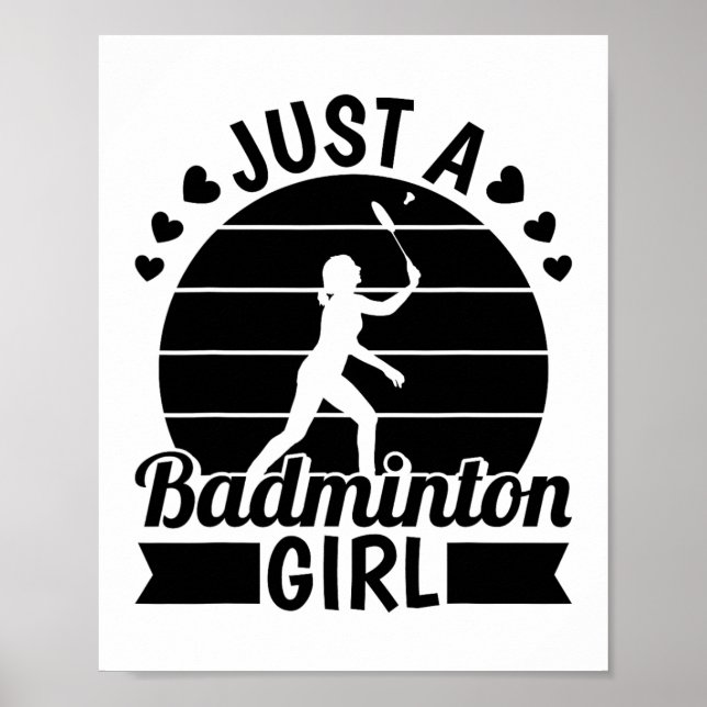 Badminton Player Team - Shuttle bara a Badminton G Poster (Framsidan)