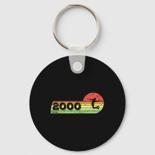 Badminton-player Vintage 2000 Birthday Shuttle Bad Nyckelring