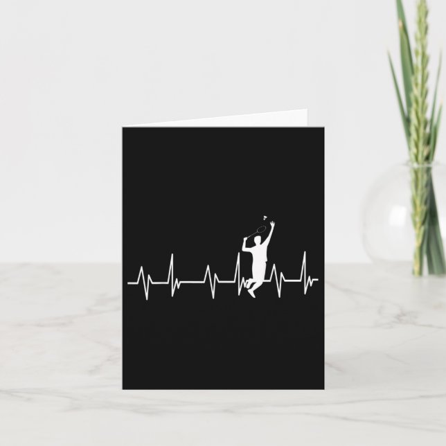 Badminton Player Vintage Badminton Kort (Framsida)