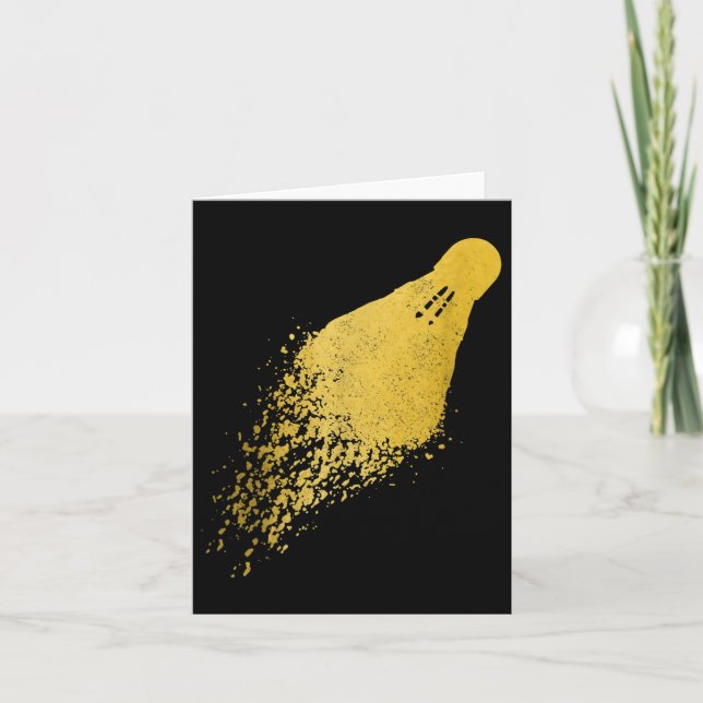 Badminton Player Vintage Badminton Kort (Framsida)