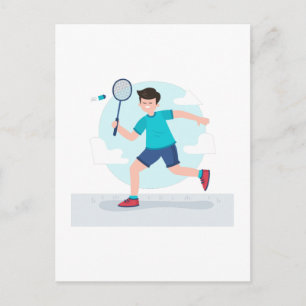 Badminton Player Vykort