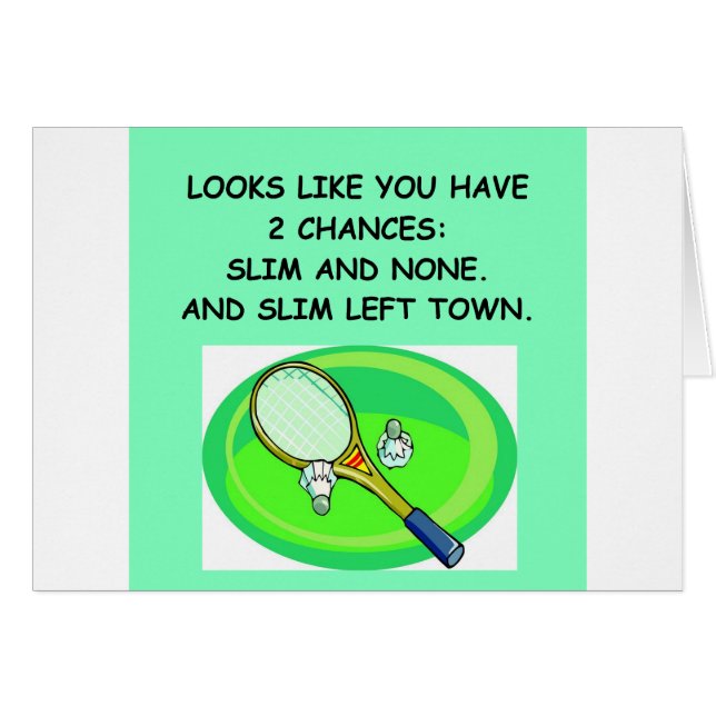 badminton.png hälsningskort (Framsidan Horizontal)