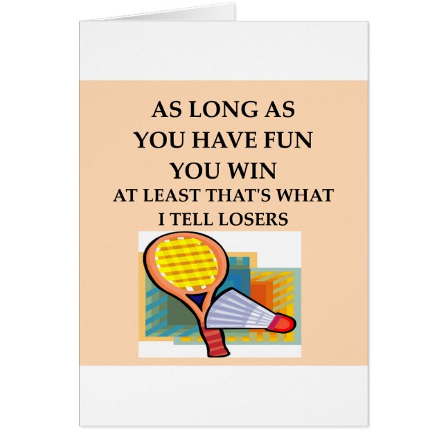 BADMINTON.png Hälsningskort (Framsidan)