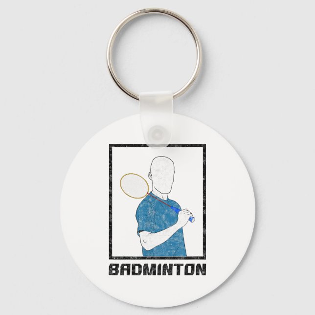 Badminton Pojke Racketsport Man Slag  Nyckelring (Framsida)
