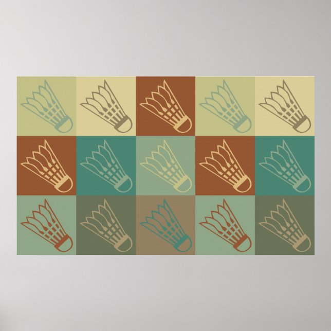 Badminton Pop Art Poster (Framsidan)