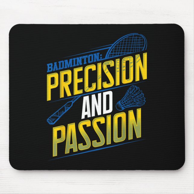 Badminton Precision Och Pion Design  Musmatta (Framsidan)