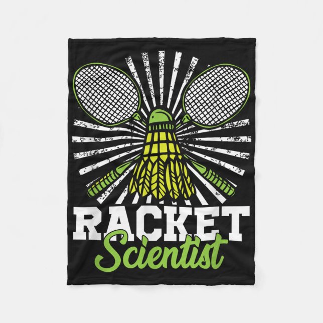 Badminton Present Fjäderboll Racket Forskaren Badm Fleecefilt (Framsidan)