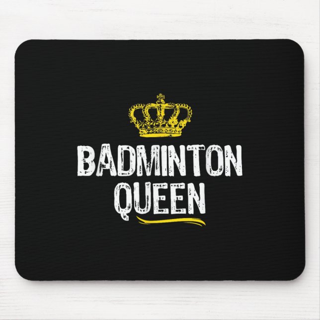 Badminton Queen Girls Player Funny Coola Cute Musmatta (Framsidan)