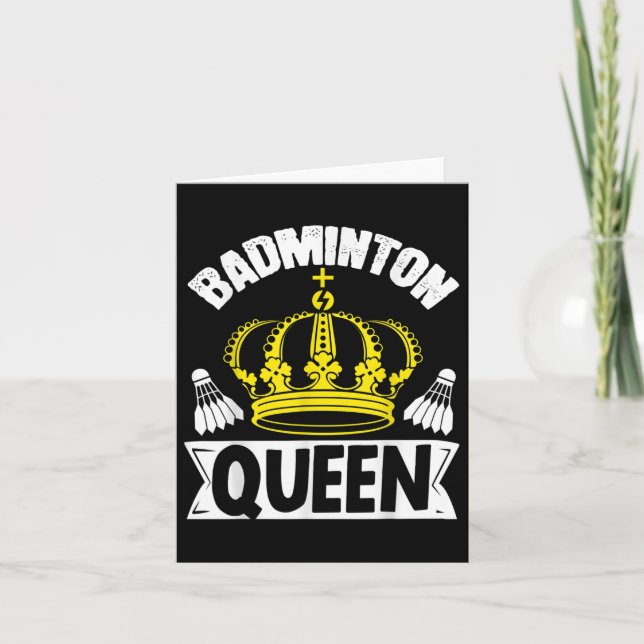Badminton Queen Whats Din superpower Sport Shuttl Kort (Framsida)