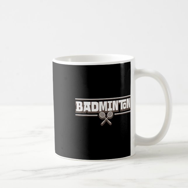 Badminton Racket - Funny Badminton Player  Kaffemugg (Höger)