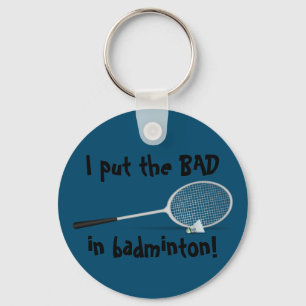 Badminton Racket och Birdie Nyckelring