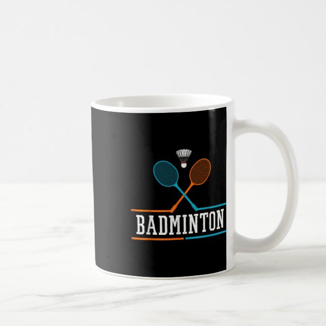 Badminton Racket Shuttle Team Coach Badminton Play Kaffemugg (Höger)