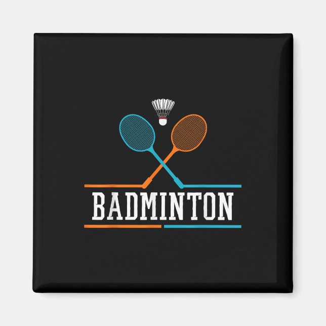 Badminton Racket Shuttle Team Coach Badminton Play Magnet (Framsidan)