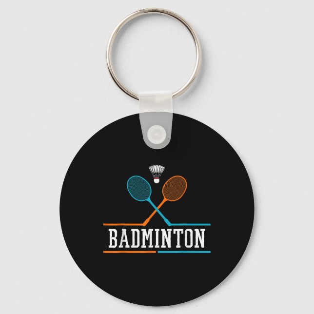 Badminton Racket Shuttle Team Coach Badminton Play Nyckelring (Framsida)