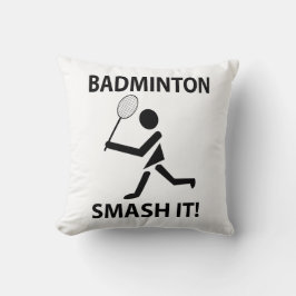 Badminton Racket Smash It Sports Player Badminton Kudde