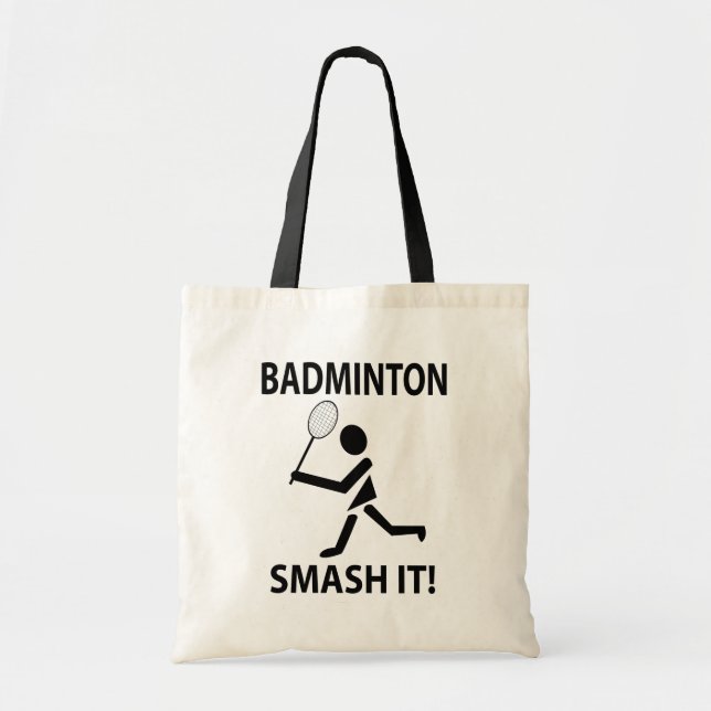 Badminton Racket Smash It Sports Player Badminton Tygkasse (Framsidan)