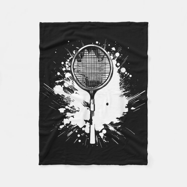 Badminton Racket Streetart Fleecefilt (Framsidan)