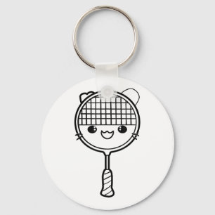 Badminton Racket Tecknad: Se skyttelspel Nyckelring