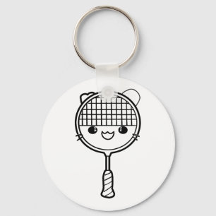 Badminton Racket Tecknad: Se skyttelspel Nyckelring