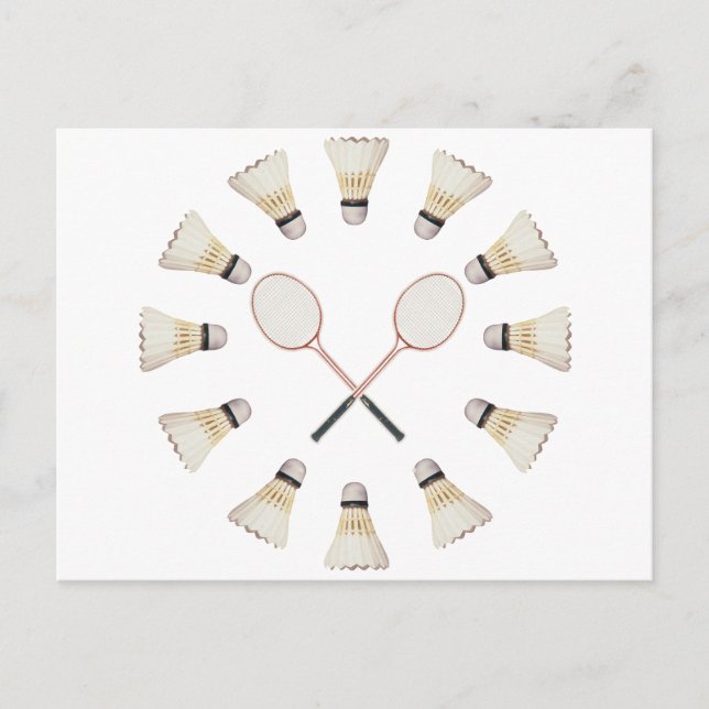Badminton-racket Vykort (Framsida)