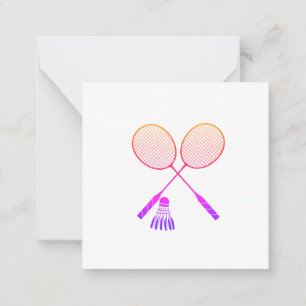 Badminton Rackets Shuttlecock Birdie Ombre Anteckningskort