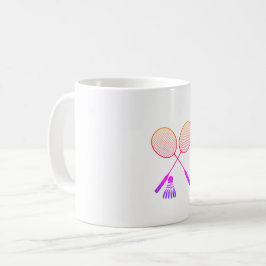 Badminton Rackets Shuttlecock Birdie Ombre Kaffemugg