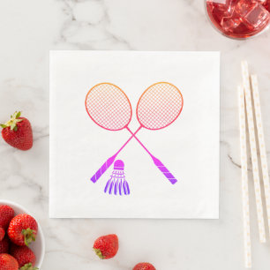 Badminton Rackets Shuttlecock Birdie Ombre Pappersservett
