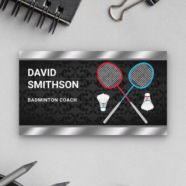 Badminton Rackets Shuttlecock Professionell Coach Visitkort (Skapare uppladdad)