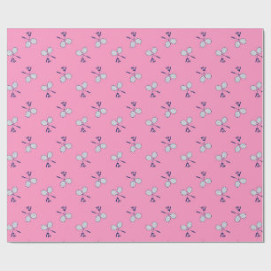 Badminton Racquet Mönster Rosa Presentpapper