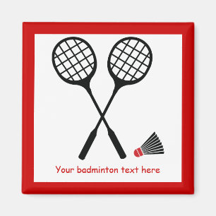 Badminton racquet och Shuttlecock anpassningsbar Magnet