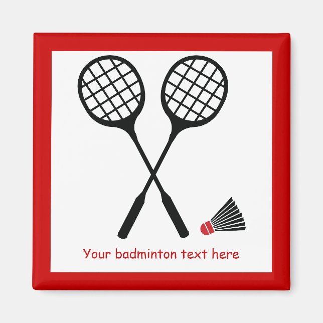 Badminton racquet och Shuttlecock anpassningsbar Magnet (Framsidan)