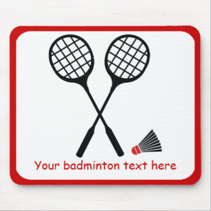 Badminton racquet och Shuttlecock anpassningsbar Musmatta