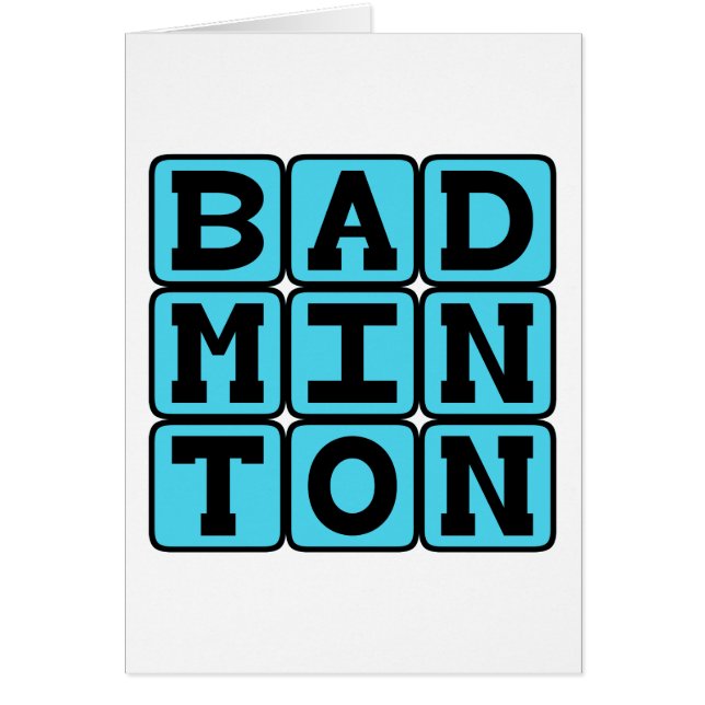 Badminton, Racquet Sport Hälsningskort (Framsidan)