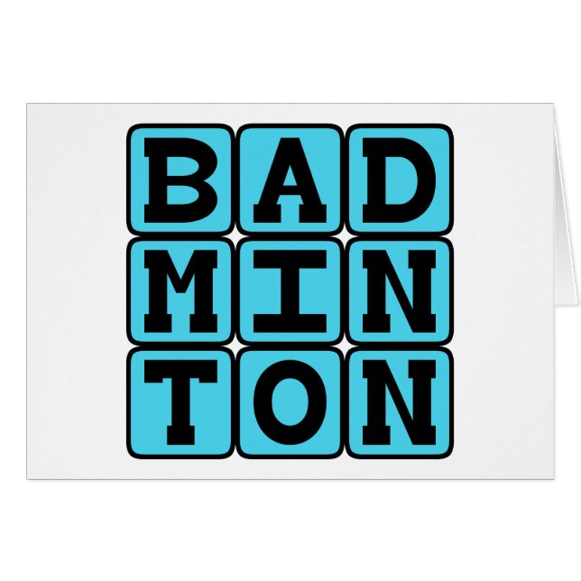 Badminton, Racquet Sport Hälsningskort (Framsidan Horizontal)