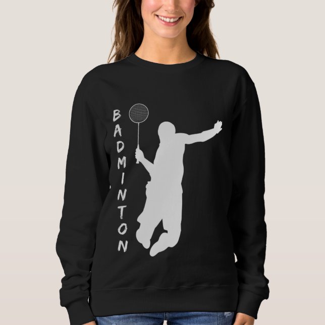 Badminton Racquet Sport Man Boy Strokes T Shirt (Framsida)