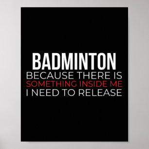 Badminton Racquet Sports Feather Boll Shuttle Poster