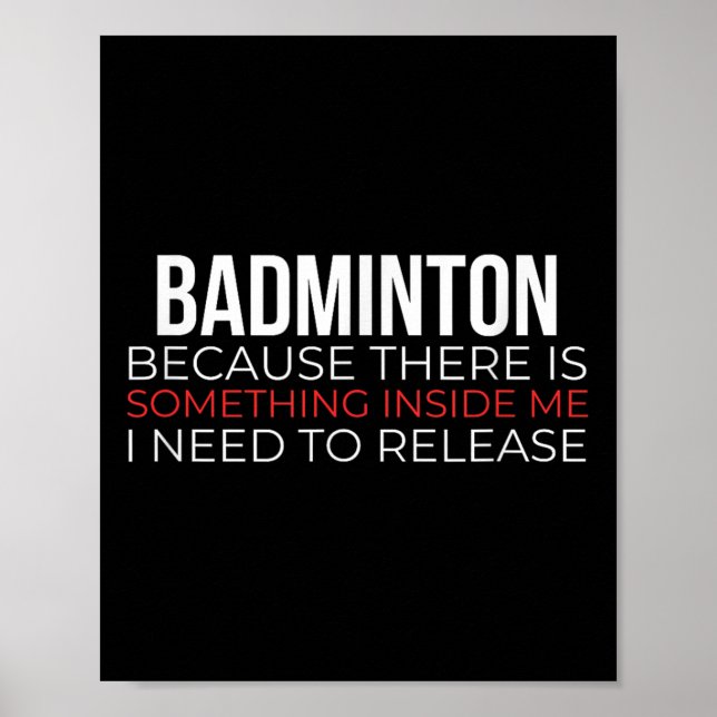 Badminton Racquet Sports Feather Boll Shuttle Poster (Framsidan)