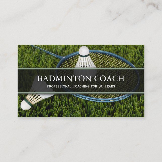 Badminton Raquet - Affärskortet School Coach Visitkort (Framsida)