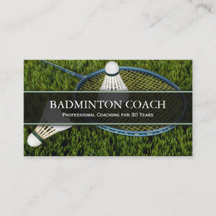Badminton Raquet - skola lagledarevisitkorten Visitkort