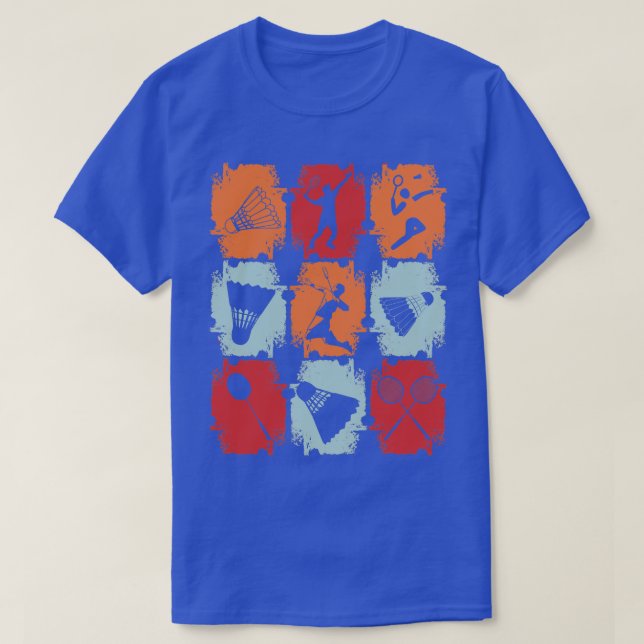 Badminton Retro 3 T Shirt (Design framsida)