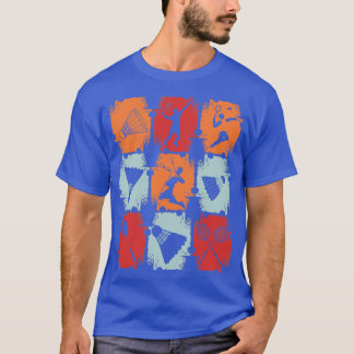 Badminton Retro 3 T Shirt