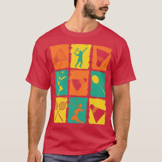 Badminton Retro T Shirt