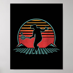 Badminton Retro Vintage 70- och 80-tals stil spela Poster