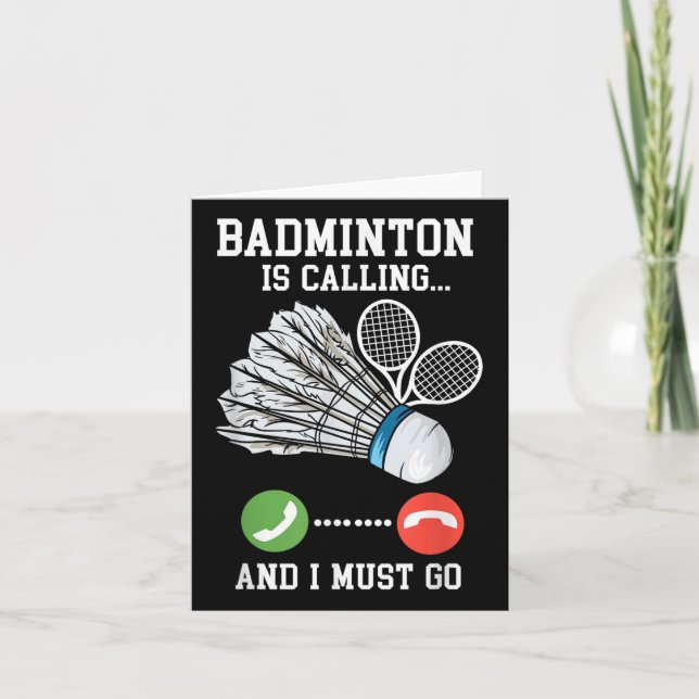 Badminton ringer, fågelcitat kort (Framsida)