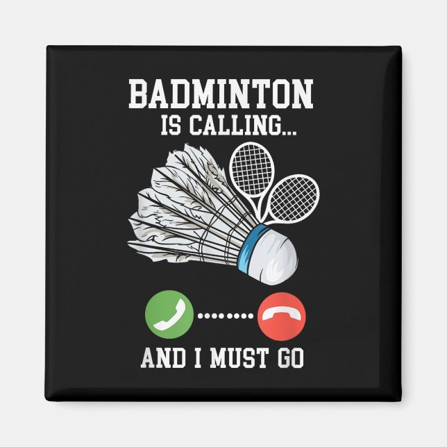 Badminton ringer, fågelcitat magnet (Framsidan)