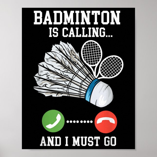 Badminton ringer, fågelcitat poster (Framsidan)