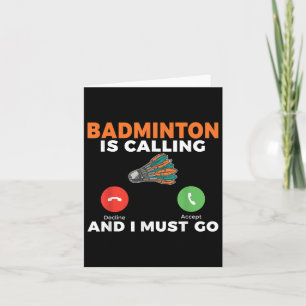 Badminton ringer och jag måste åka Badminton Kort